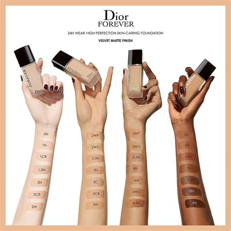 dior foundation colors|dior forever matte foundation shades.